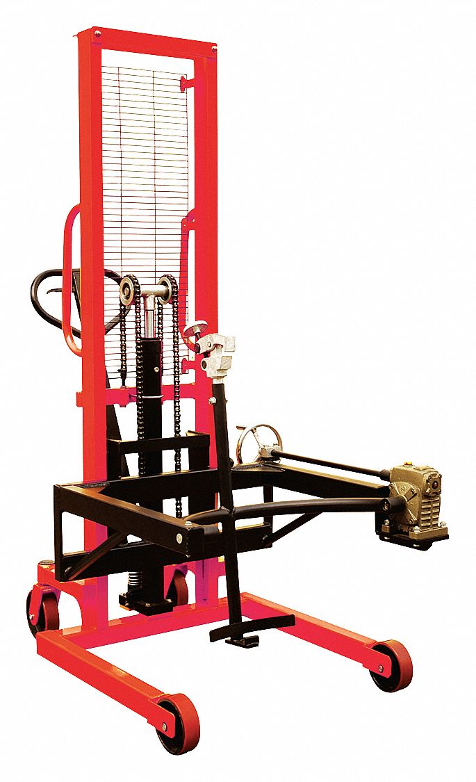 DAYTON, BuiltIn Wheels/Casters, 880 lb Wt Capacity, Drum Lifter