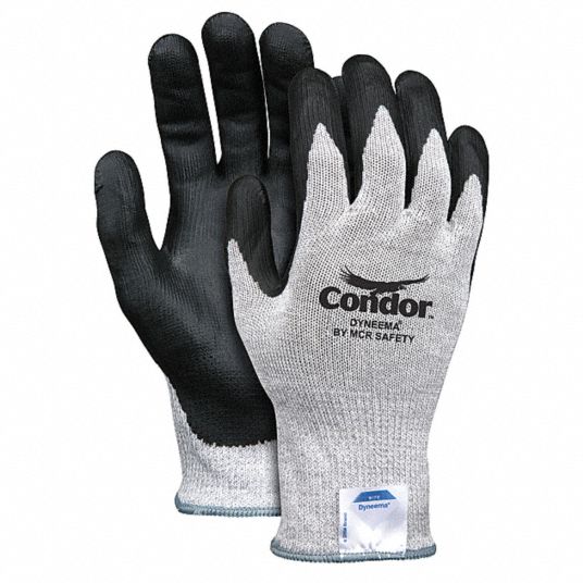 CONDOR Coated Gloves 2XL ( 11 ), ANSI Cut Level A7, Palm, Dipped, Foam