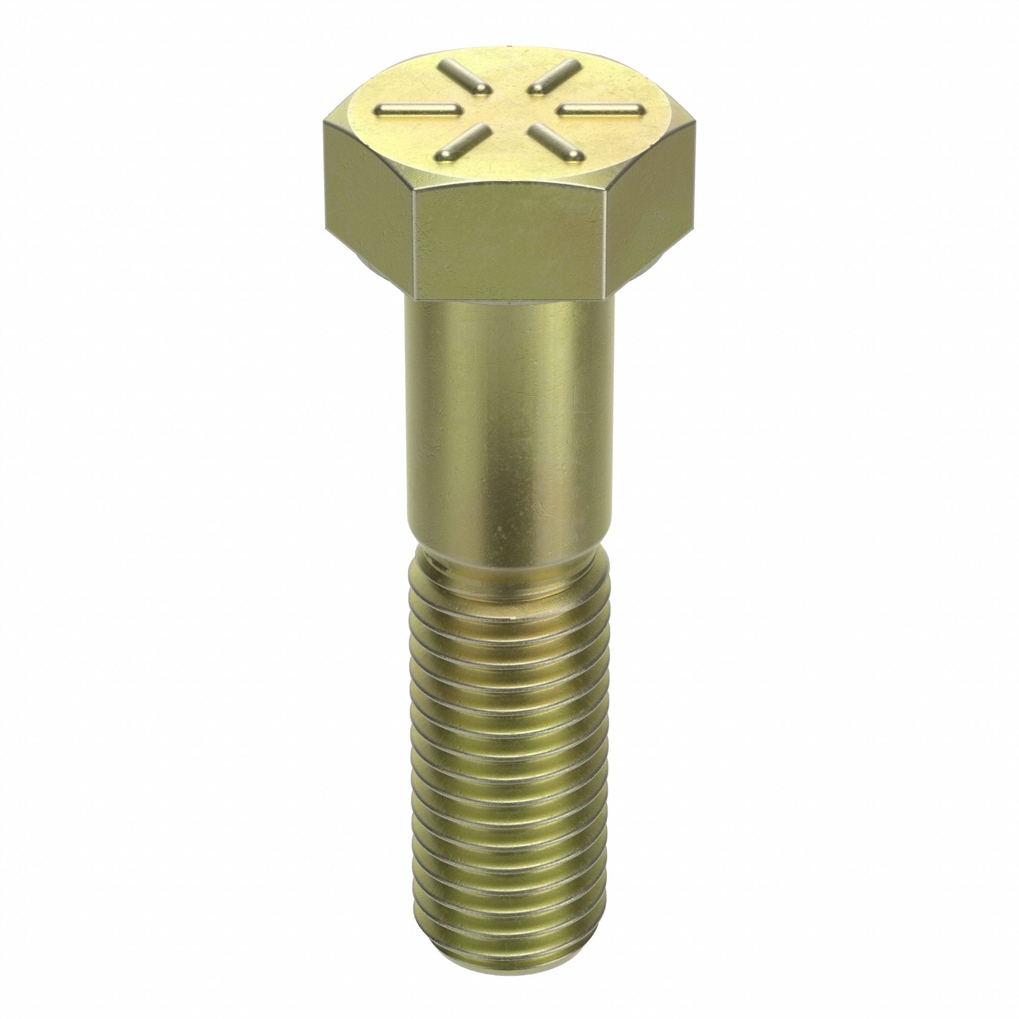 Hex Head Cap Screw: Steel, Grade 8, Zinc Yellow, 3/4"-10, Coarse, 3 in lg, Partially Threaded, 5 PK