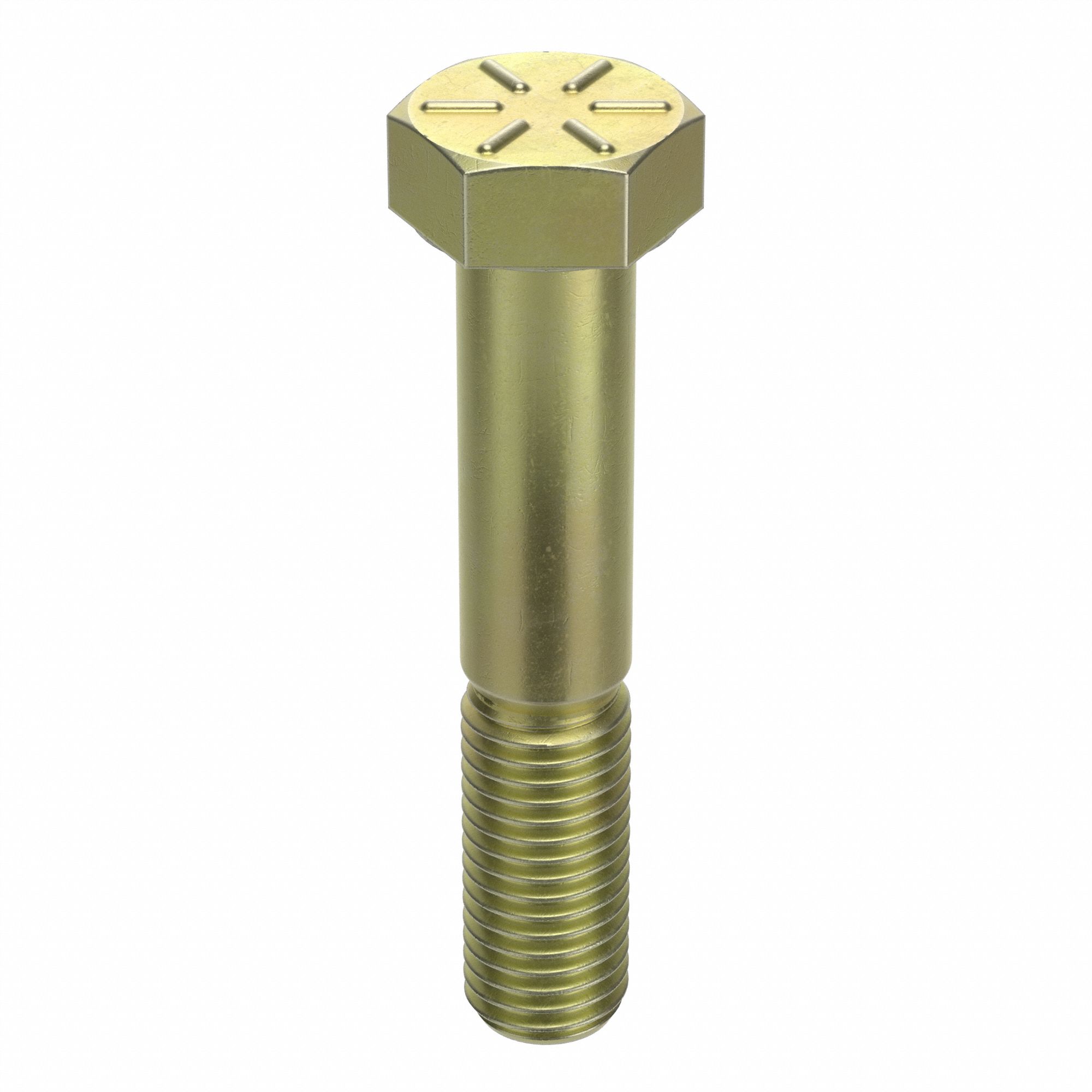 Hex Head Cap Screw: Steel, Grade 8, Zinc Yellow, 3/4"-10, Coarse, 4 in lg, Partially Threaded, 5 PK