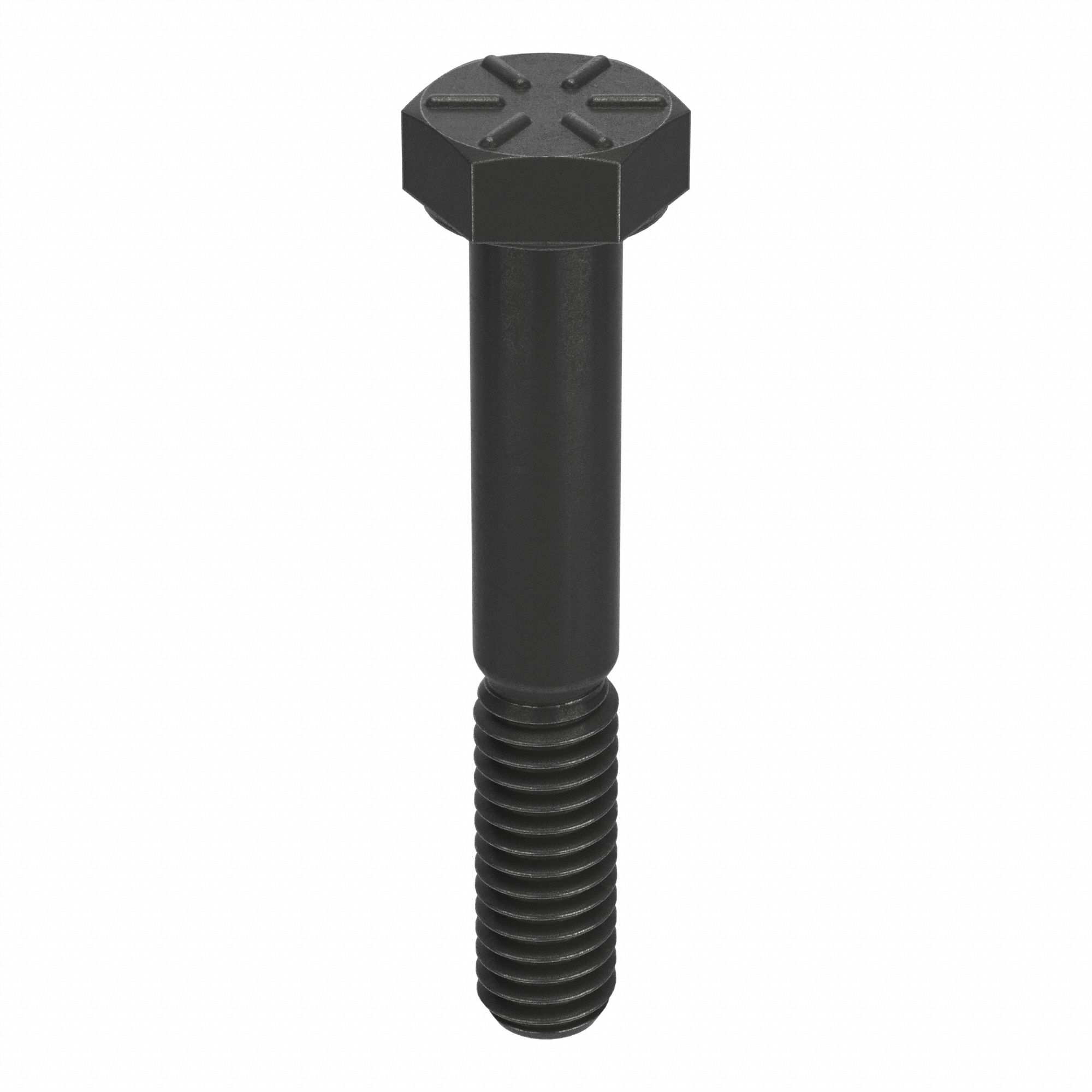Hex Head Cap Screw: Steel, Grade 8, Black Oxide, 1/4"-20, Coarse, 2 in lg, Partially Threaded, 10 PK