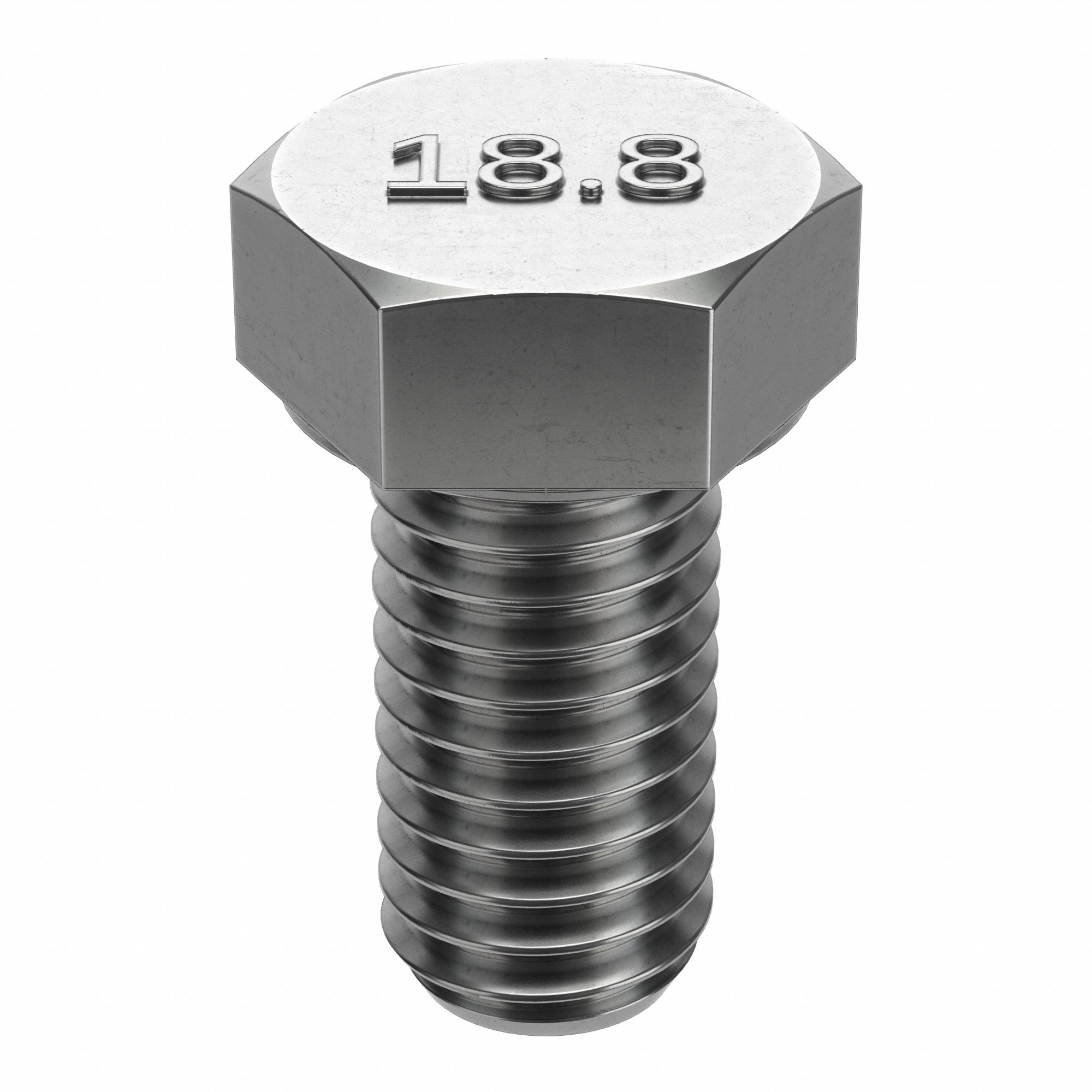 Hex Head Cap Screw: Stainless Steel, A2, Plain, 3/8"-16, Coarse, 3/4 in lg, Fully Threaded, 10 PK
