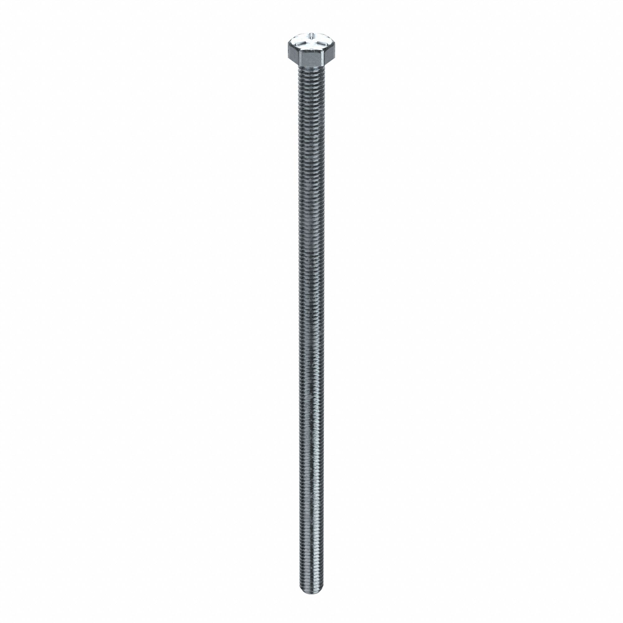 Hex Head Cap Screw: Steel, Grade 5, Zinc Plated, 3/8"-16, Coarse, 9 in lg, Globally Sourced, 10 PK