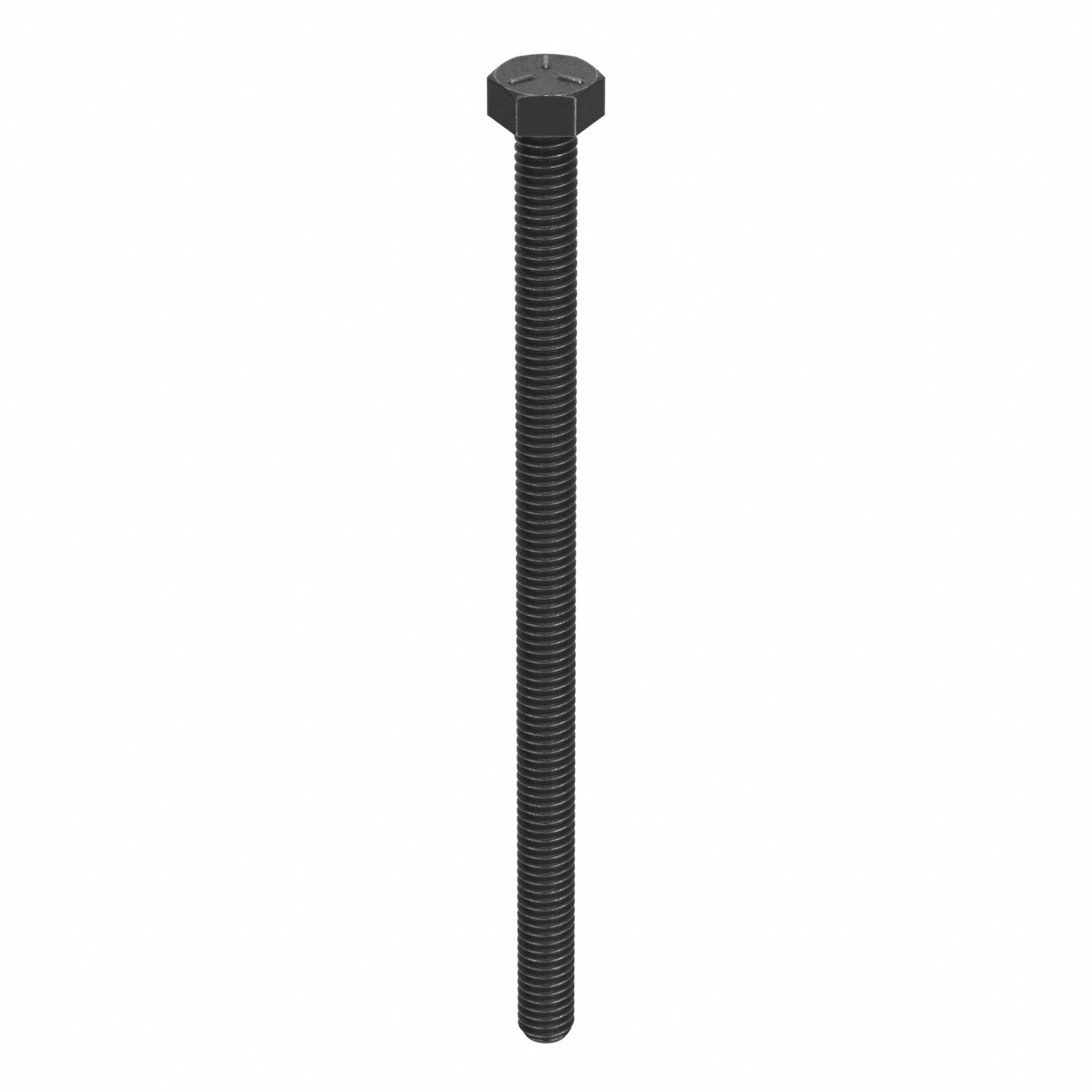 Hex Head Cap Screw: Steel, Grade 5, Black Oxide, 1/4"-20, Coarse, 8 in lg, Globally Sourced, 10 PK