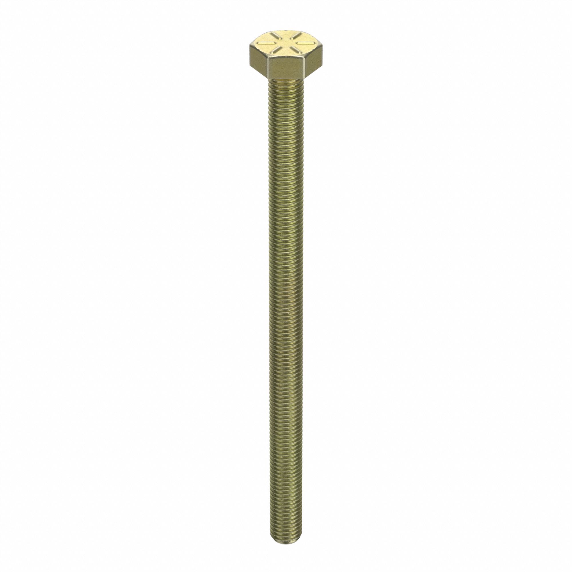 Hex Head Cap Screw: Steel, Grade 8, Zinc Yellow, 1/4"-28, Fine, 4 in lg, Globally Sourced, 25 PK
