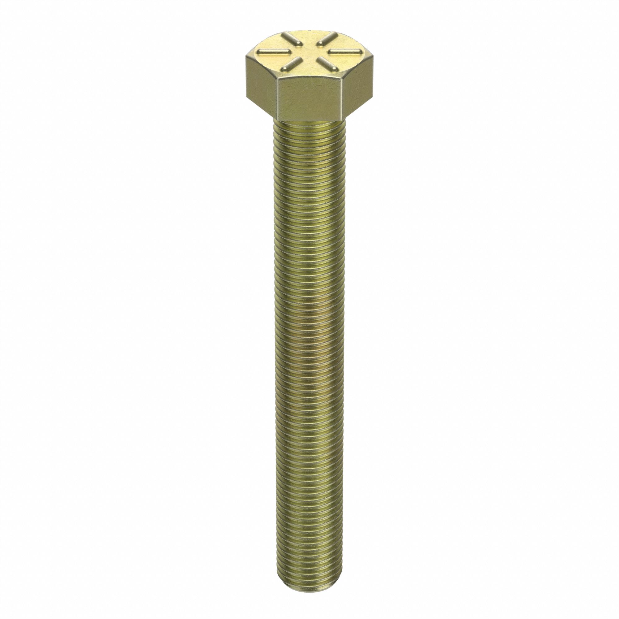 Hex Head Cap Screw: Steel, Grade 8, Zinc Yellow, 3/8"-24, Fine, 2 1/2 in lg, Globally Sourced, 25 PK
