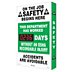 On The Job Safety Begins Here. This Department Has Worked ___ Days  Without An OSHA Recordable Injury, Accidents Are Avoidable Safety Scoreboards