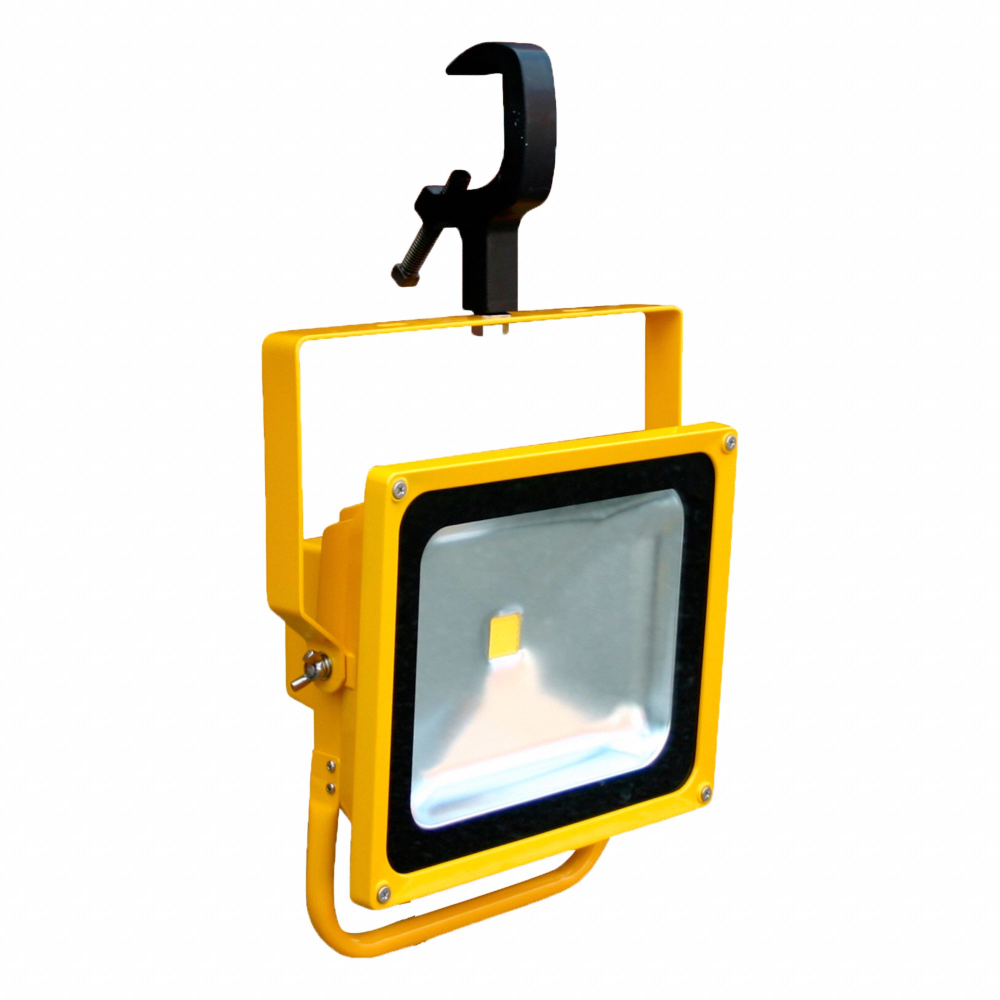 FLOODLIGHT W/CLAMP, LED, 3000 LUMENS, 50,000 HR, IP RATING 65, 120 V, 40 W, YELLOW