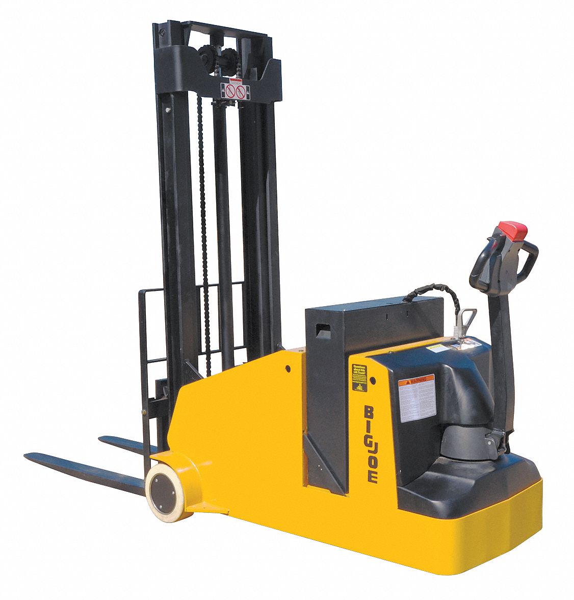 Powered Counterbalanced Stacker: 2,200 lb Load Capacity, 42 in x 4 in, 2 in to 8 ft 8 in