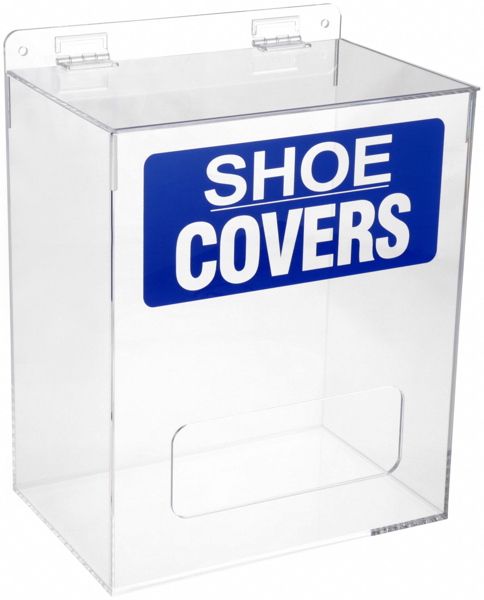 Protection Dispenser: Table/Wall, 8 in x 8 in x 12 in, Acrylic, Clear