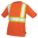 MEN'S HI-VIS T-SHIRT, M, ORANGE, POLYESTER/MICROFLEECE, 250 G FABRIC, 36¼ IN SLEEVES