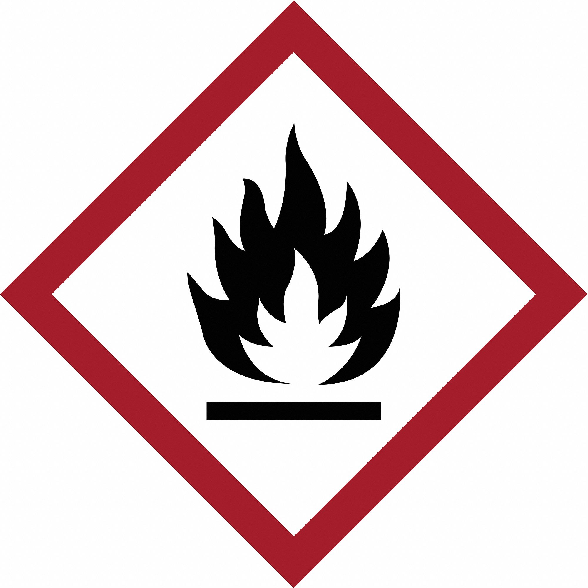 GHS FLAMMABLE LABEL, 5/8IN, 39/CARD