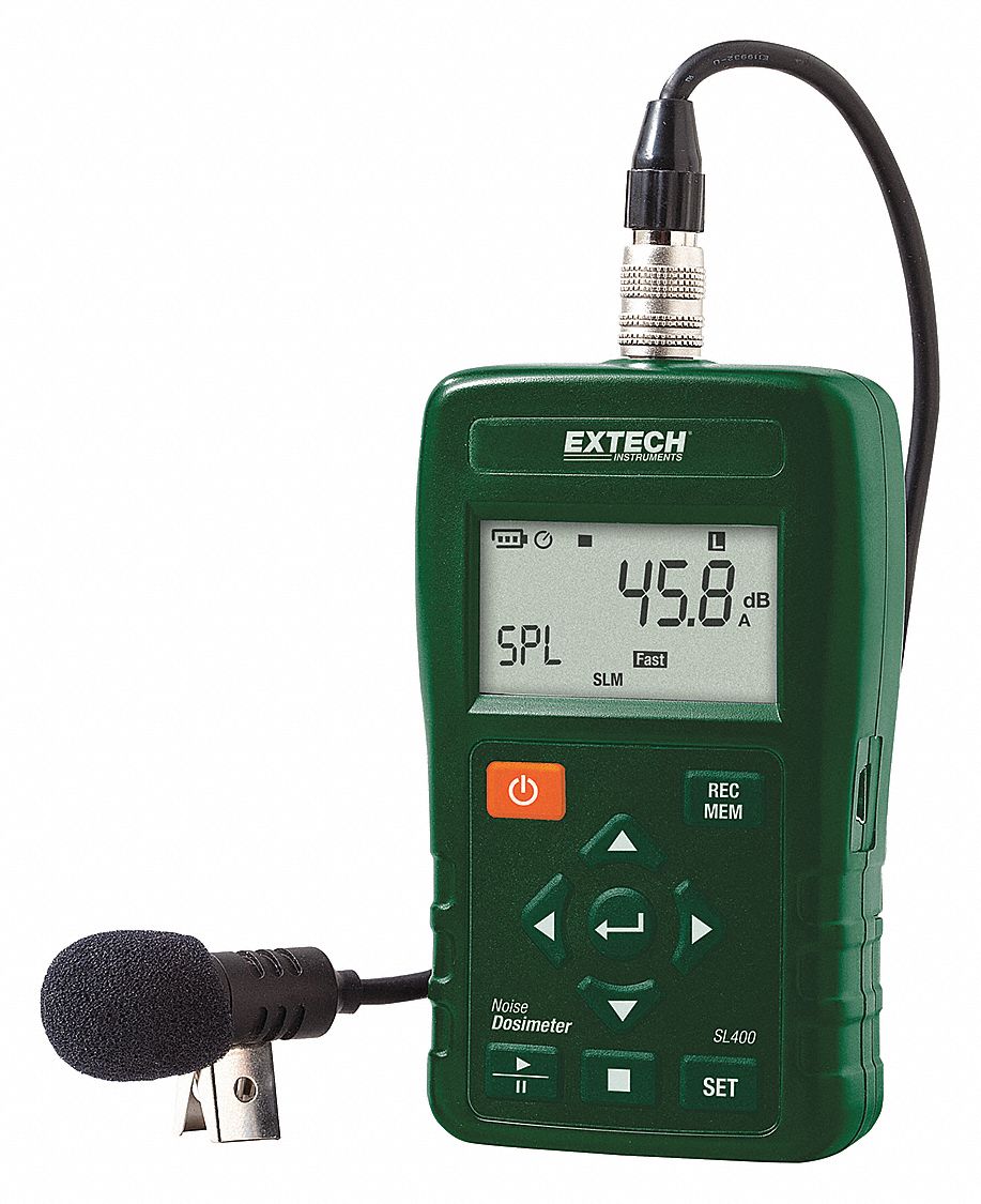 EXTECH PERSONAL NOISE DOSIMETER,LCD,9 V - 5804 - EXTSL400 | SL400 ...