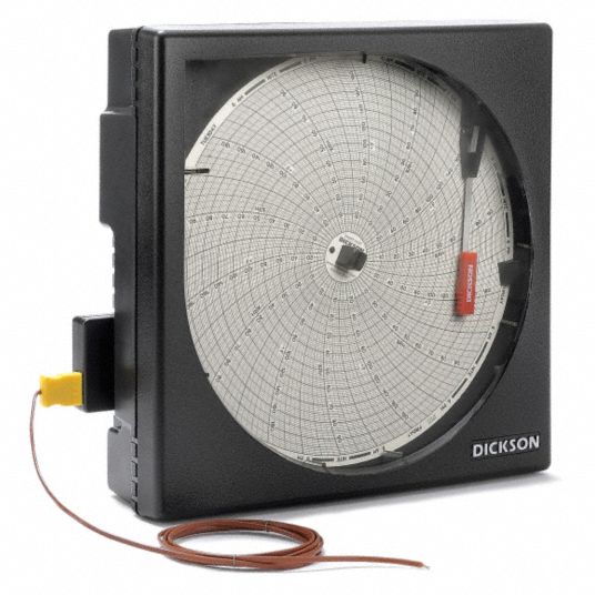 DICKSON, Temp, For 8 in Chart Size, Circular Chart Recorder 30ZX13