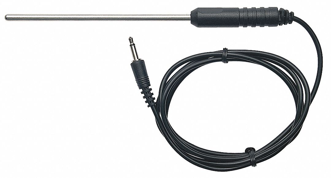 EXTECH Temperature Probe: Thermistor, Proprietary Mono, For Air/Liquid ...