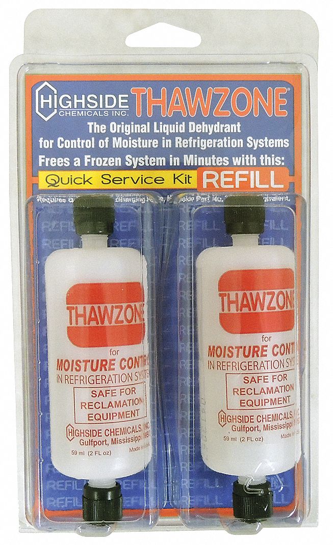 LIQUID DEHYDRANT QUICK SERVICE REFILL KIT, CLEAR, 2-OZ, FOR HVAC/R & HYDRAULIC