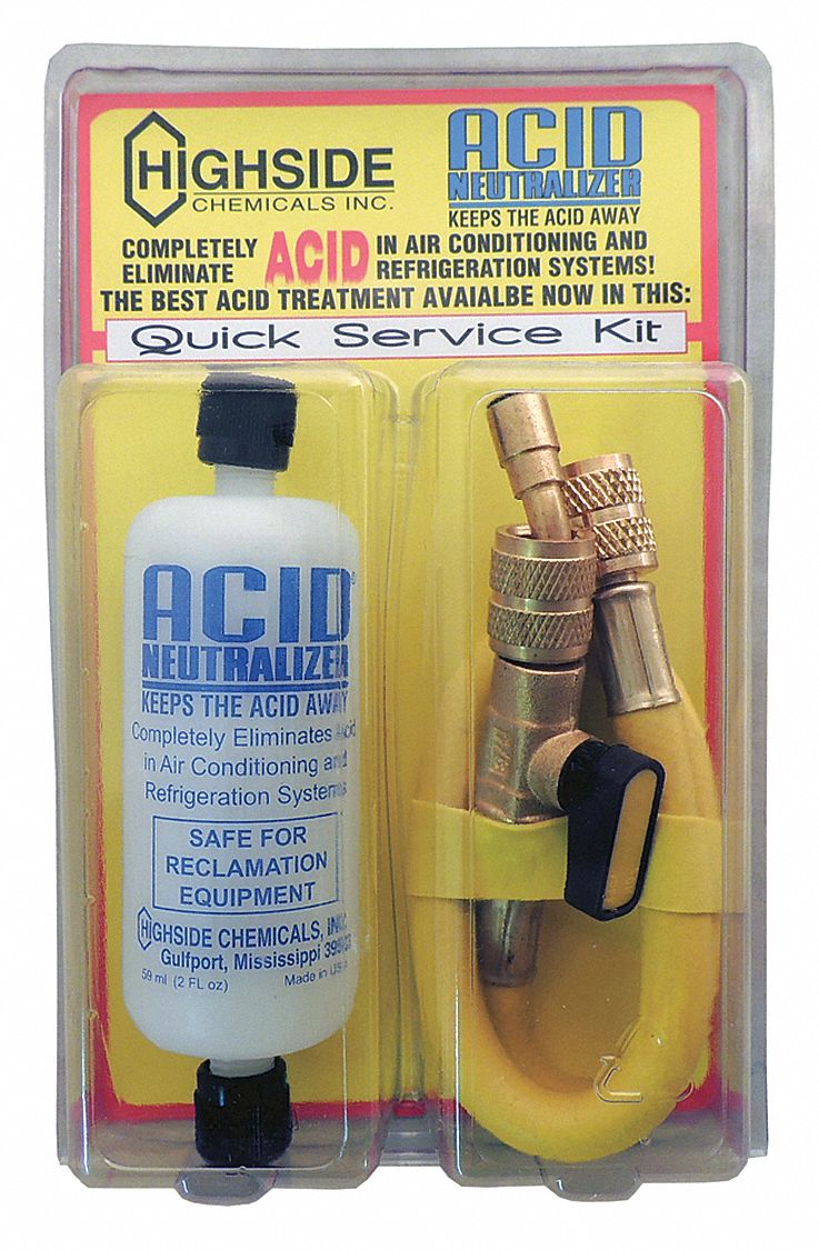 ACID NEUTRALIZER QUICK SERVICE KIT, CLEAR, 2 OZ, FOR ALL REFRIGERANTS & LUBRICANTS