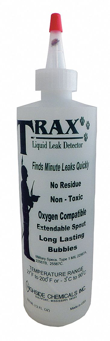 LEAK DETECTOR, 12 OZ, SQUEEZE BOTTLE W/EXTENDABLE SPOUT, 27 °  TO 200 ° F, HVAC/R