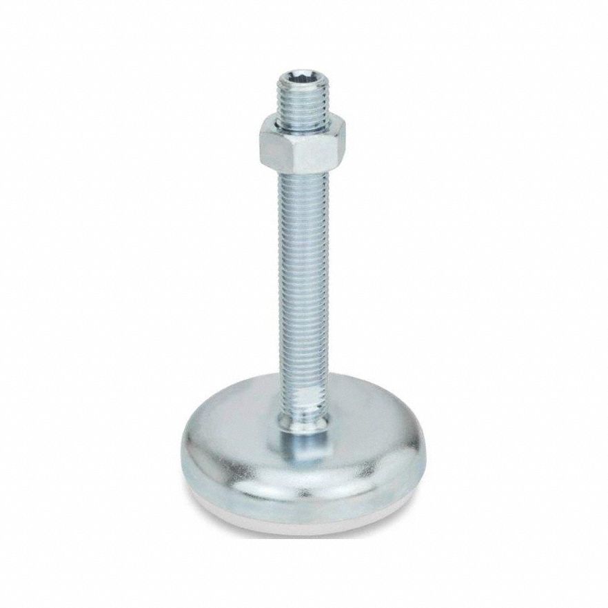 Male-End Leveling Mount: Swiveling Stud, 3/4"-10 Thread Size, 3.15 in, 2, 473 lbf Capacity