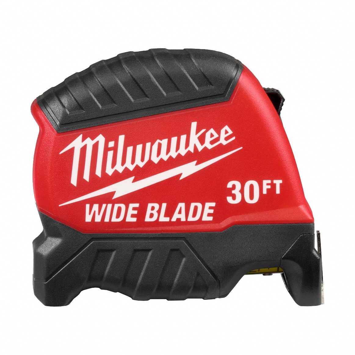 Wide Blade Tape Measure: Nonmagnetic Single Hook Tip, 30 ft / 16 ft/30 ft / 26 ft, Red