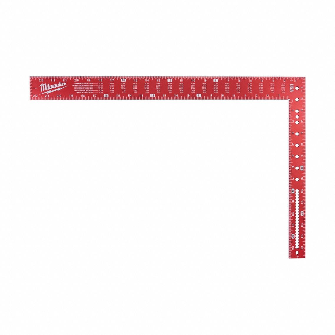 Framing Square: 16 in Base Lg, 16 in x 1 1/2 in, 24 in x 16 in, Anodized