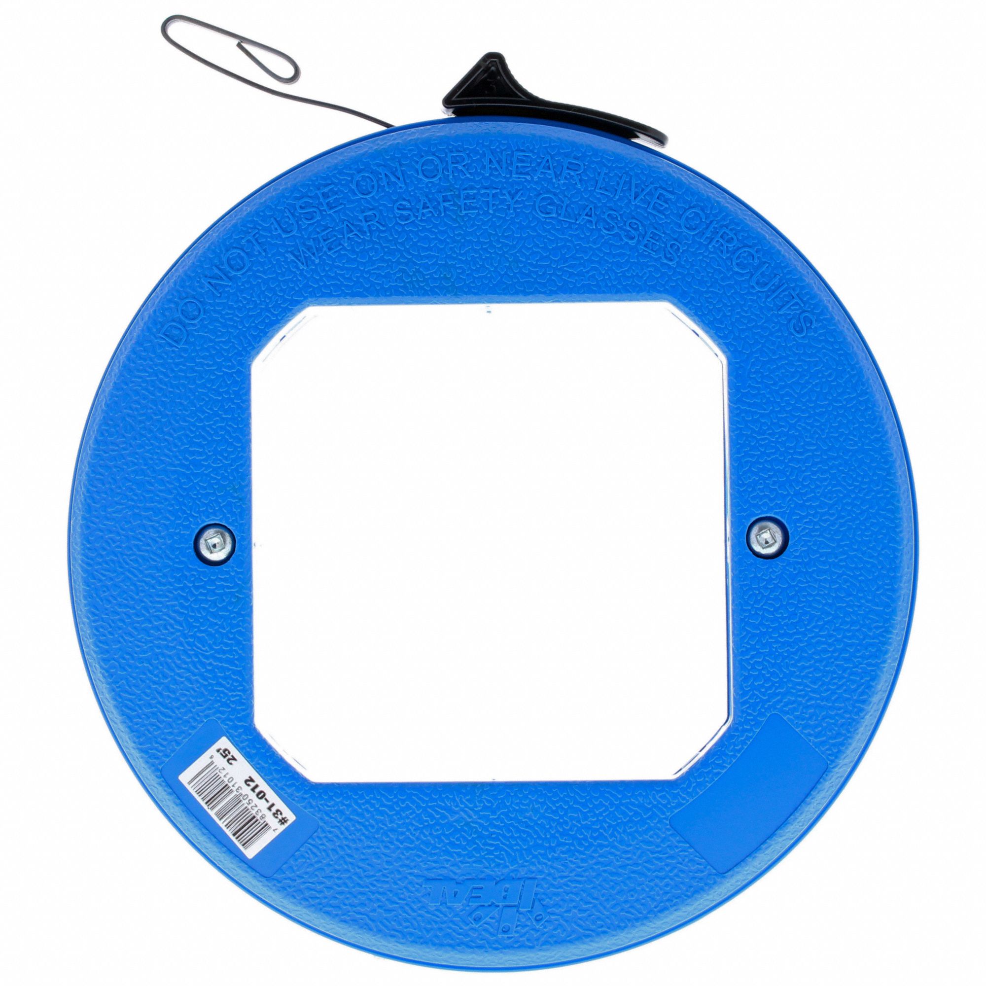 FISH TAPE, 25 FT L, AUTO-FEED TAPE RETRACTION, 1,600 LB TENSILE STRENGTH, FLAT TAPE SHAPE