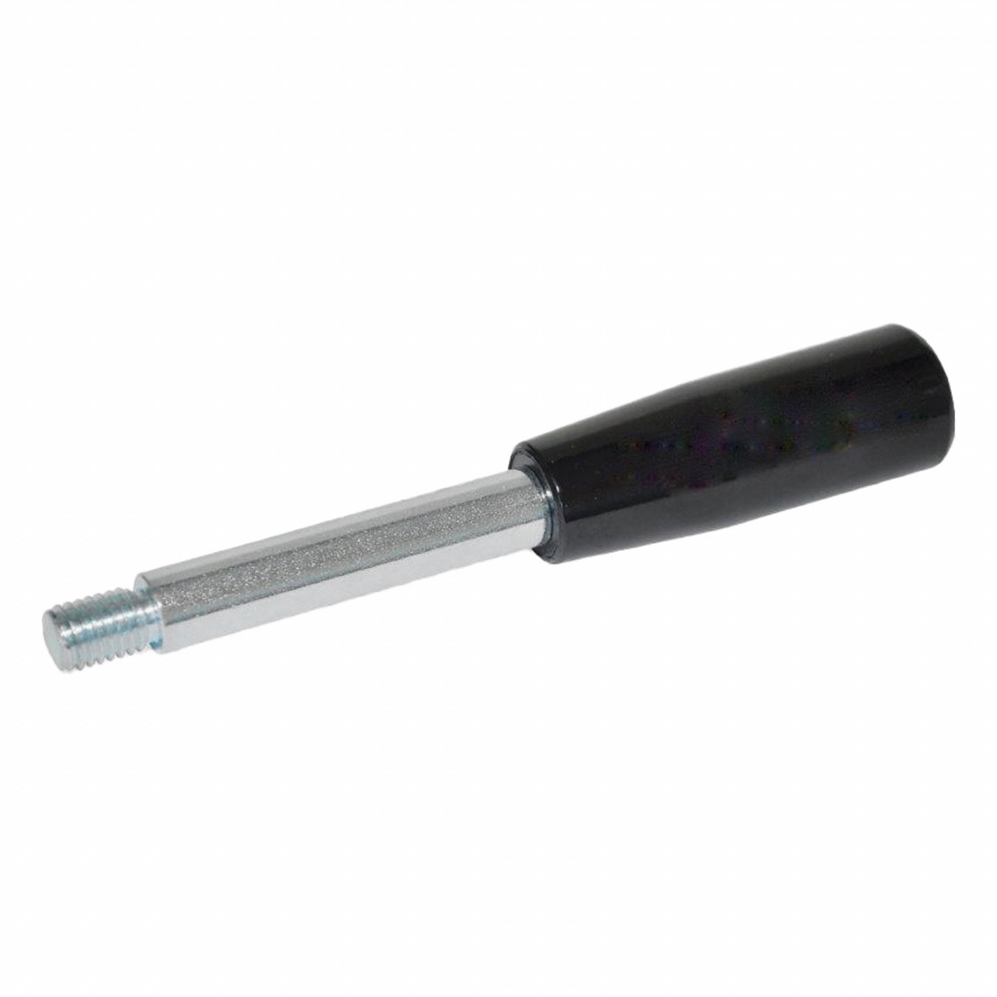Gear Lever Handle: Steel, Plastic Knob, 1/2"-13 Thread, 5.55 in Overall Lg