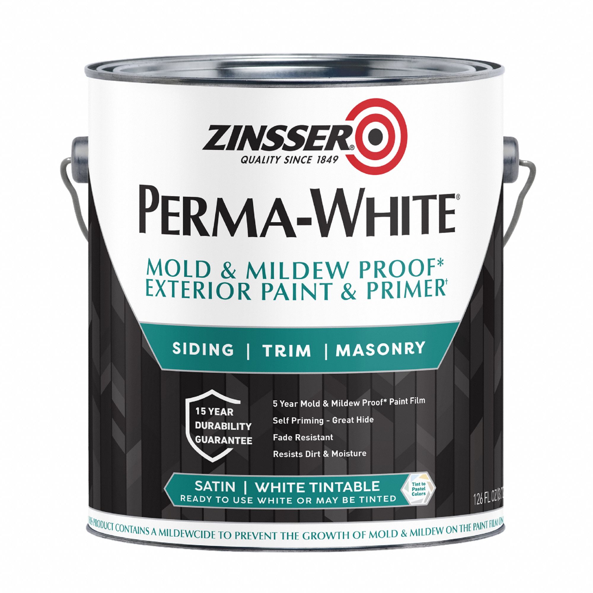 Exterior and Interior Paint: Mold and Mildew Resistant Paint, Exterior, Water, White, White
