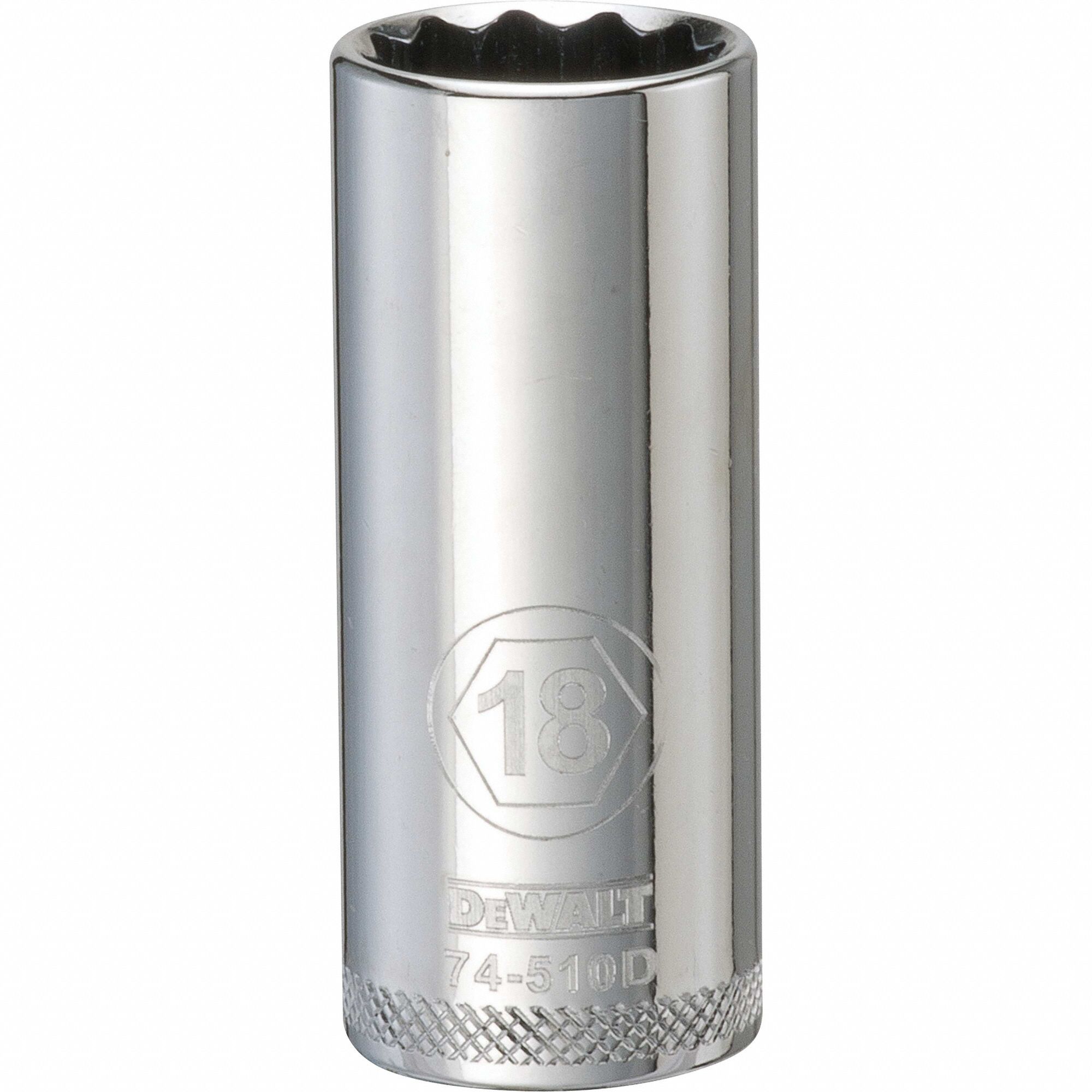 Deep Socket 12 Pt 3/8in 18 mm