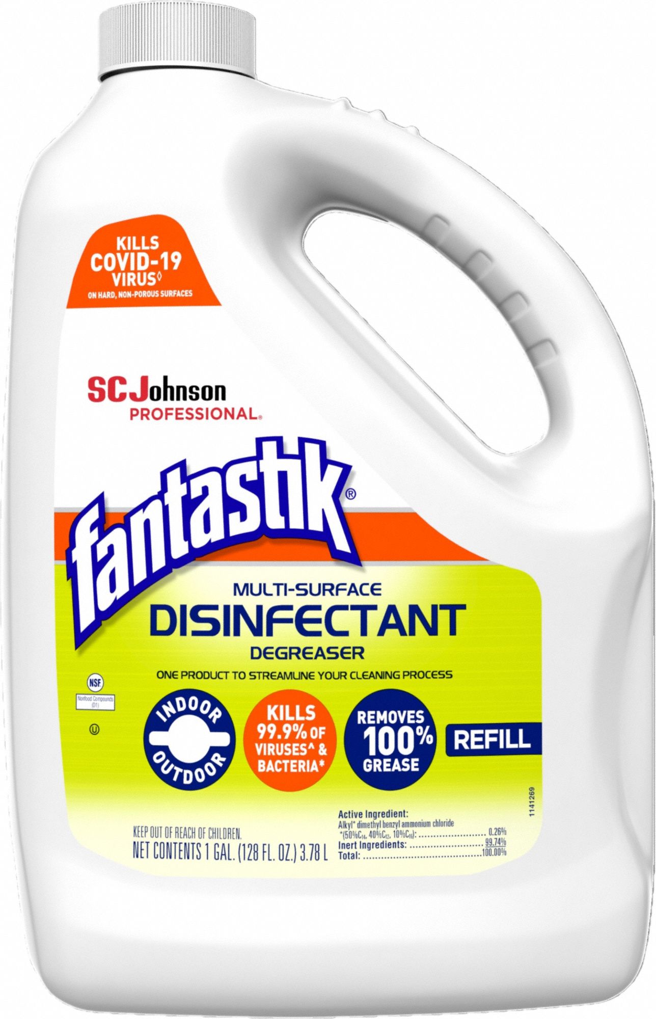 Fantastik All Purpose Cleaner with Bleach: Trigger Spray Bottle, 32 oz Container size, 8 Pk