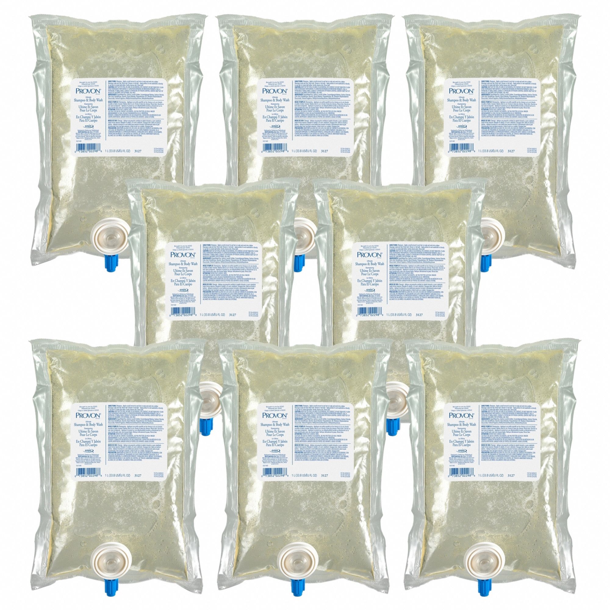 Body Wash/Sham Combo CLR 1000 mL PK8