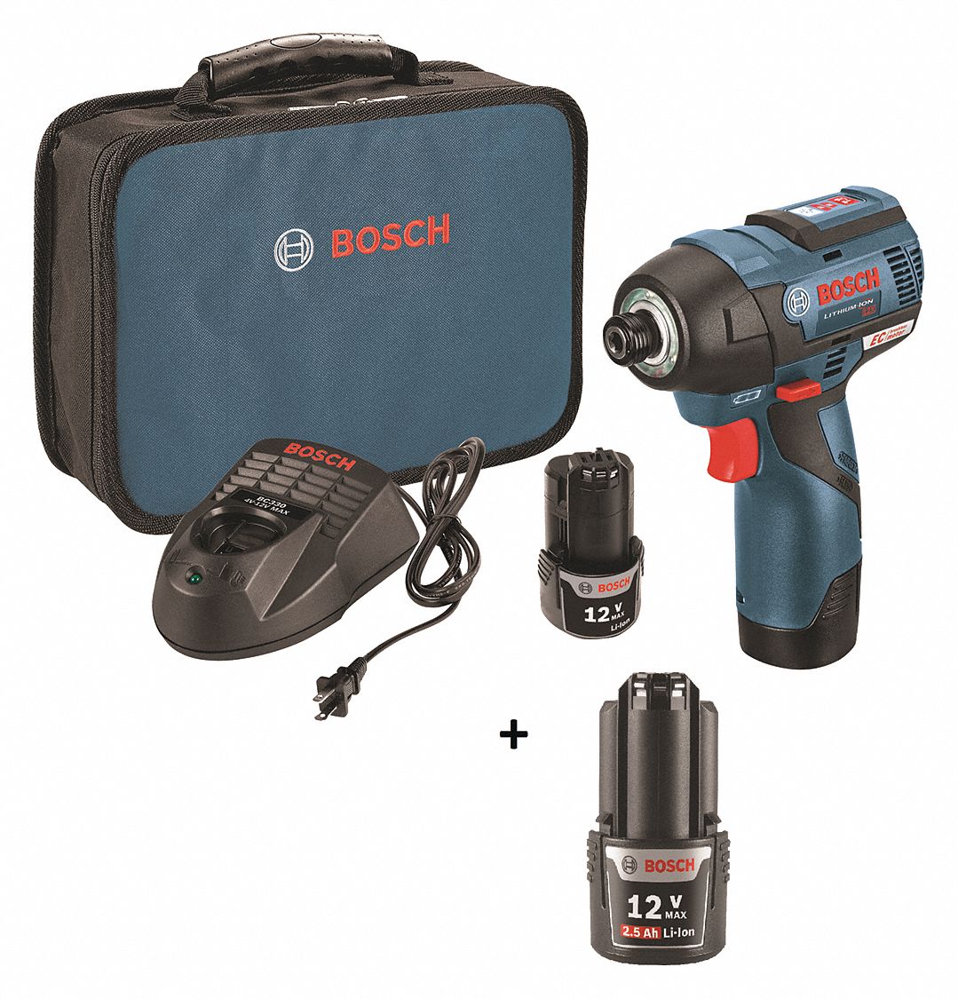 2,600 RPM Free Speed, 3,100 Impacts per Minute, Impact Driver Kit