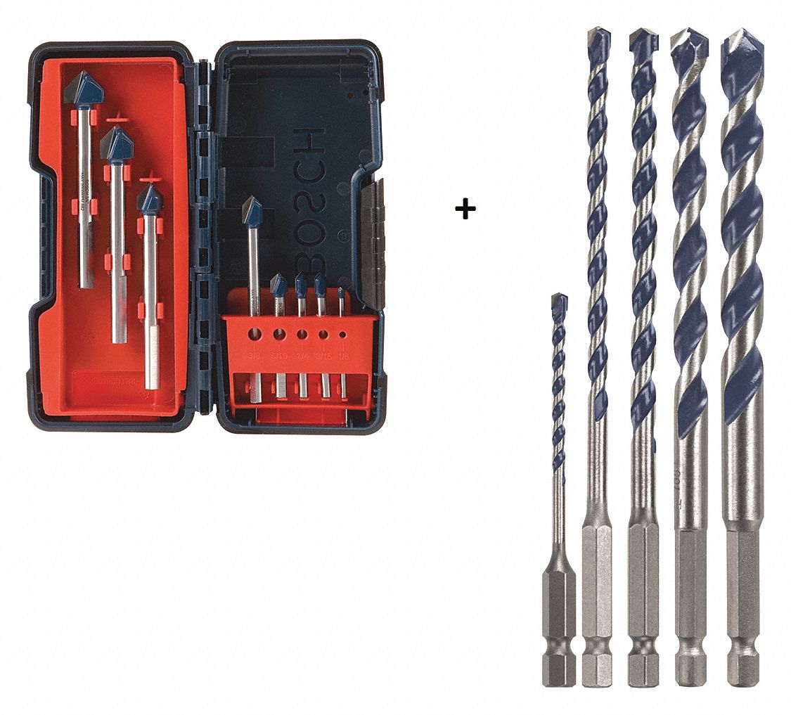 Bosch glass and outlet tile bit set