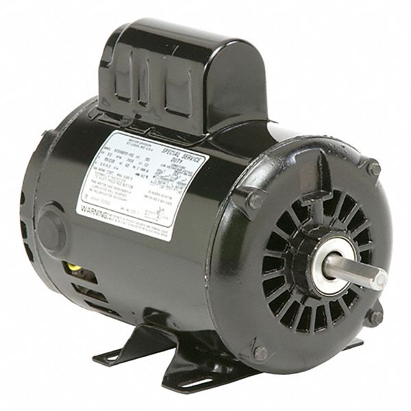 Air Compressor Motor: Capacitor-Start, 2 hp Horsepower, 3, 450 RPM RPM, 115/230V AC, ODP