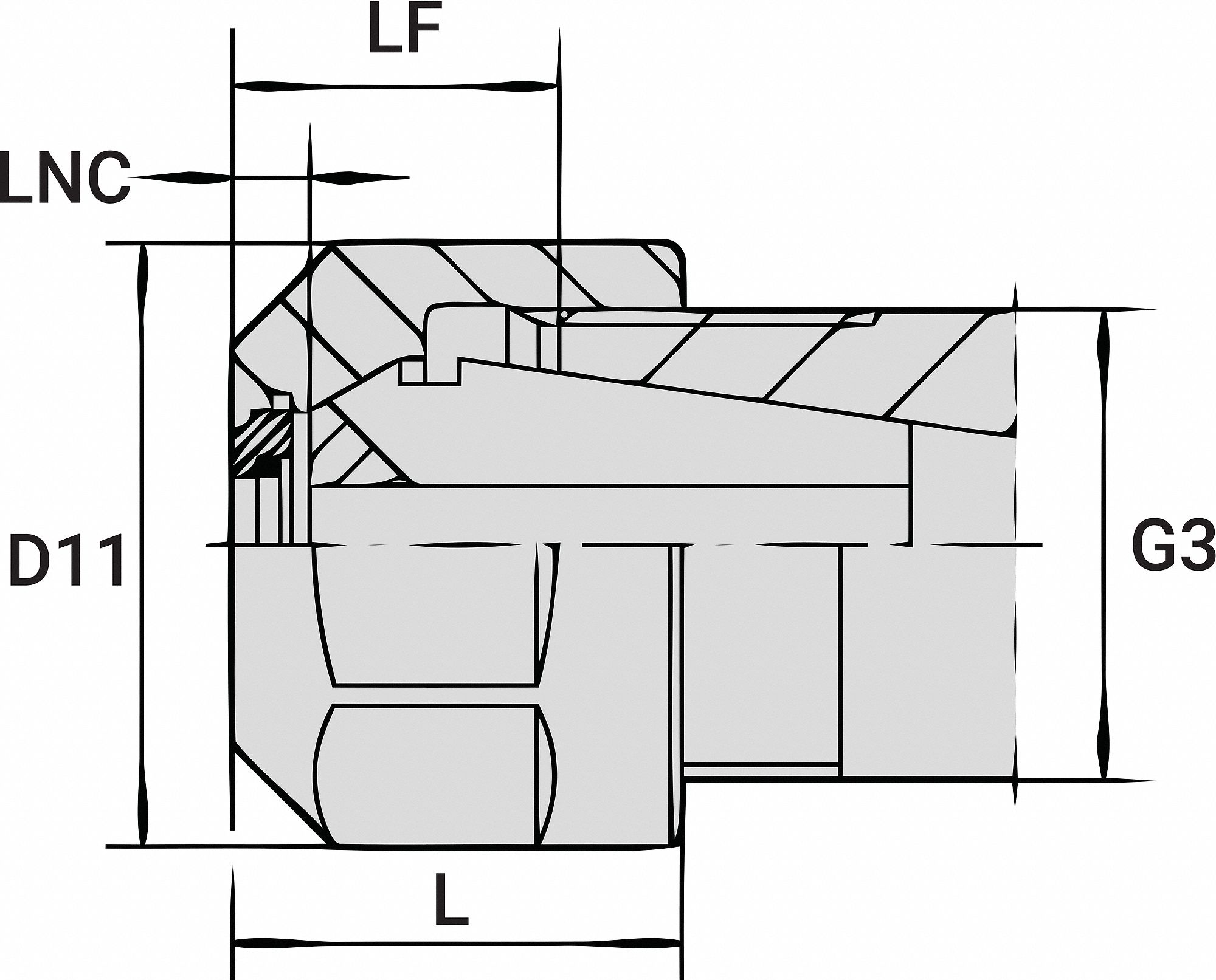 ER20INTERNAL COOLANT LOCKNUT