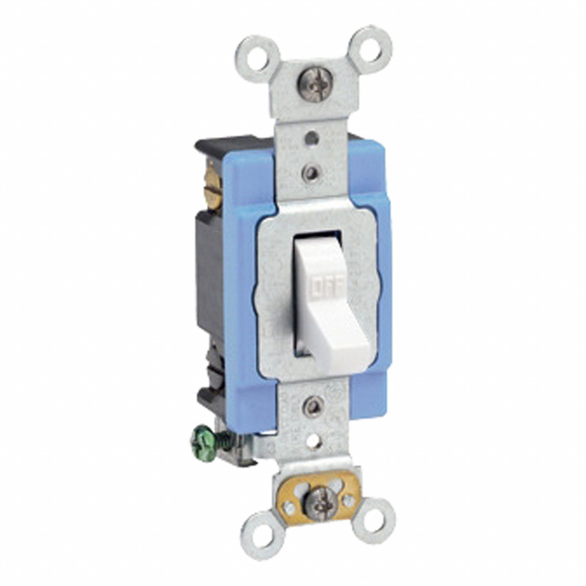 Wall Switch 1/2 hp Toggle 15 A White