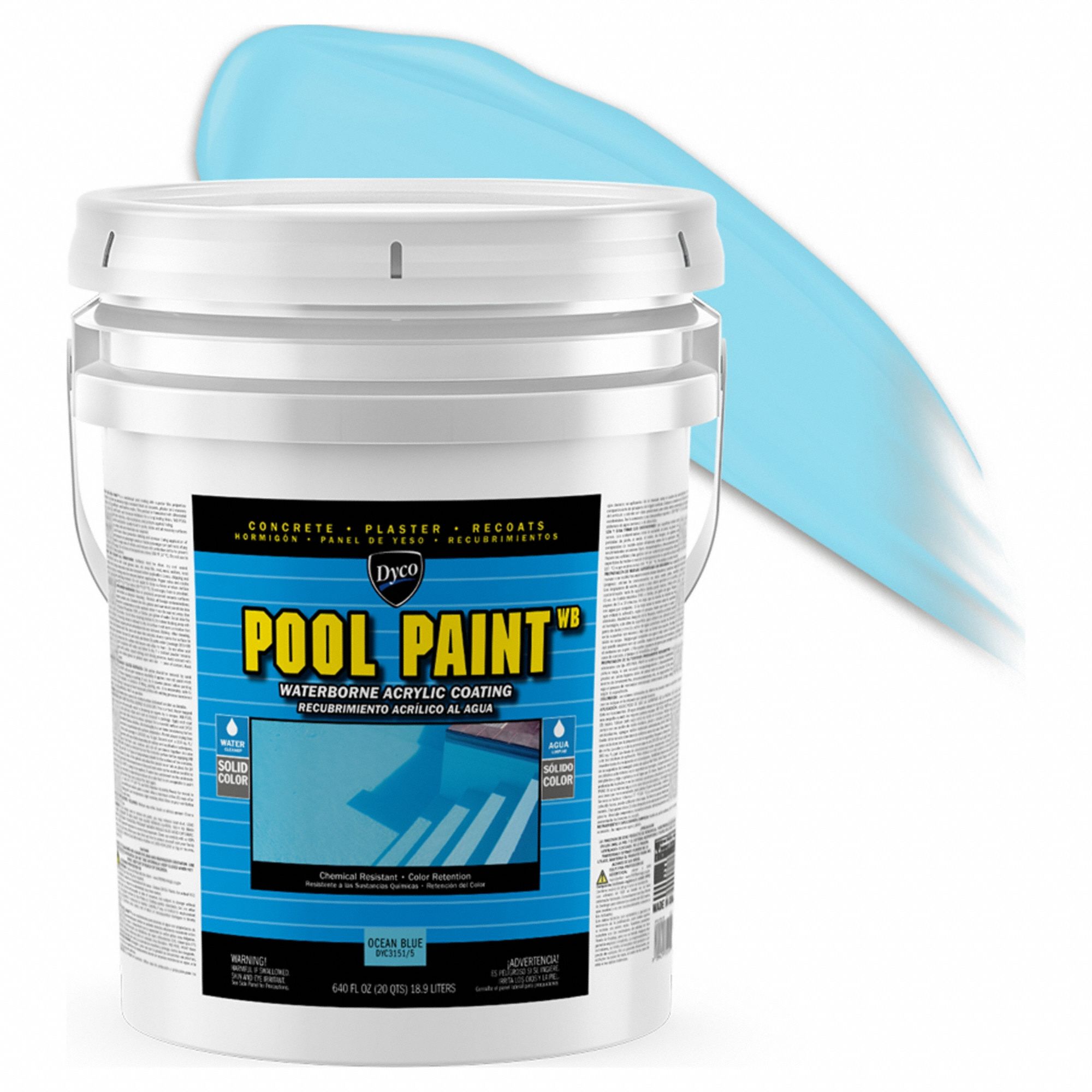 DYCO, Acrylic, Ocean Blue, Pool Paint - 806K05|DYC3151/5 - Grainger