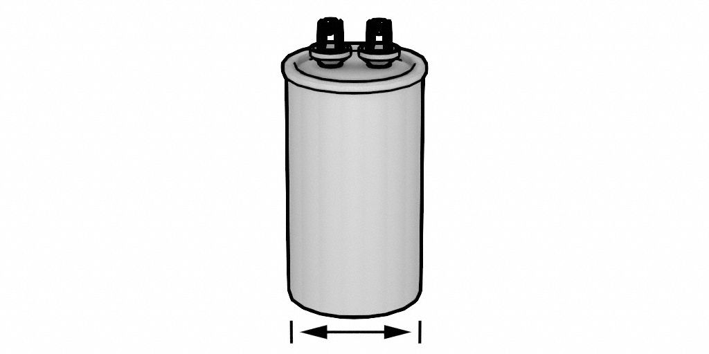 TITAN PRO 60/7.5 MFD 440/370V AC Motor Dual Run Capacitor - 30D653