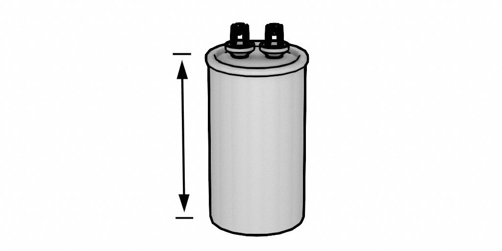 GLOBAL, Round, 440/370V AC, Motor Run Capacitor - 2ELT3|Turbo 200X