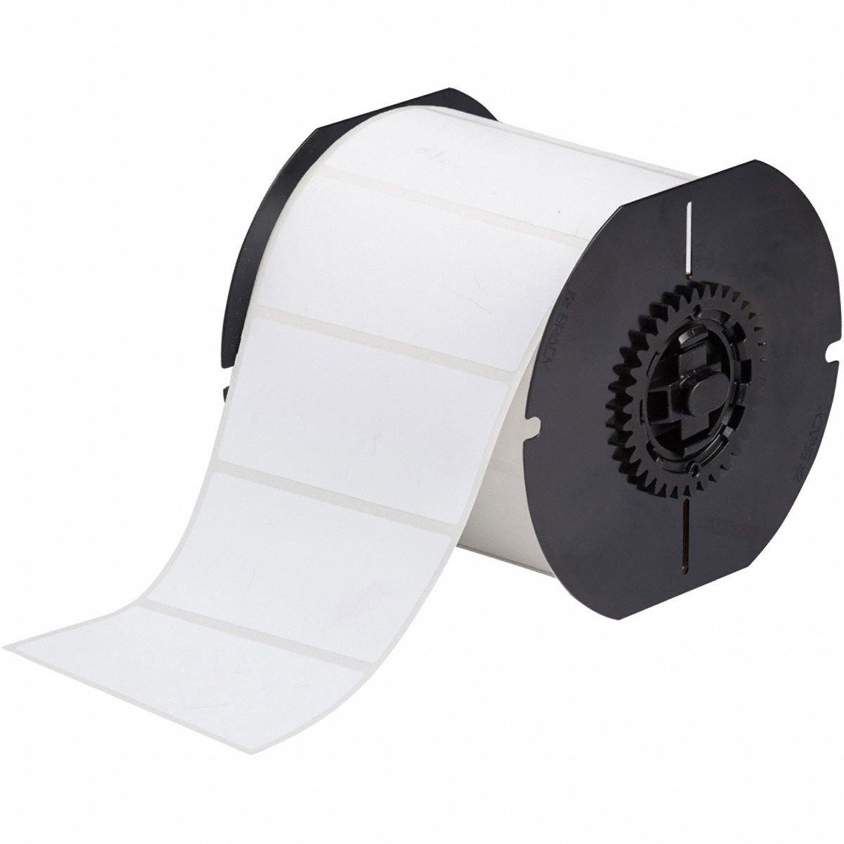 Pre-Cut Label Stock Roll: Rectangle, 1 1/2 in x 3 3/4 in, 1 1/2 in, Cryogenic Autoclavable Polyester