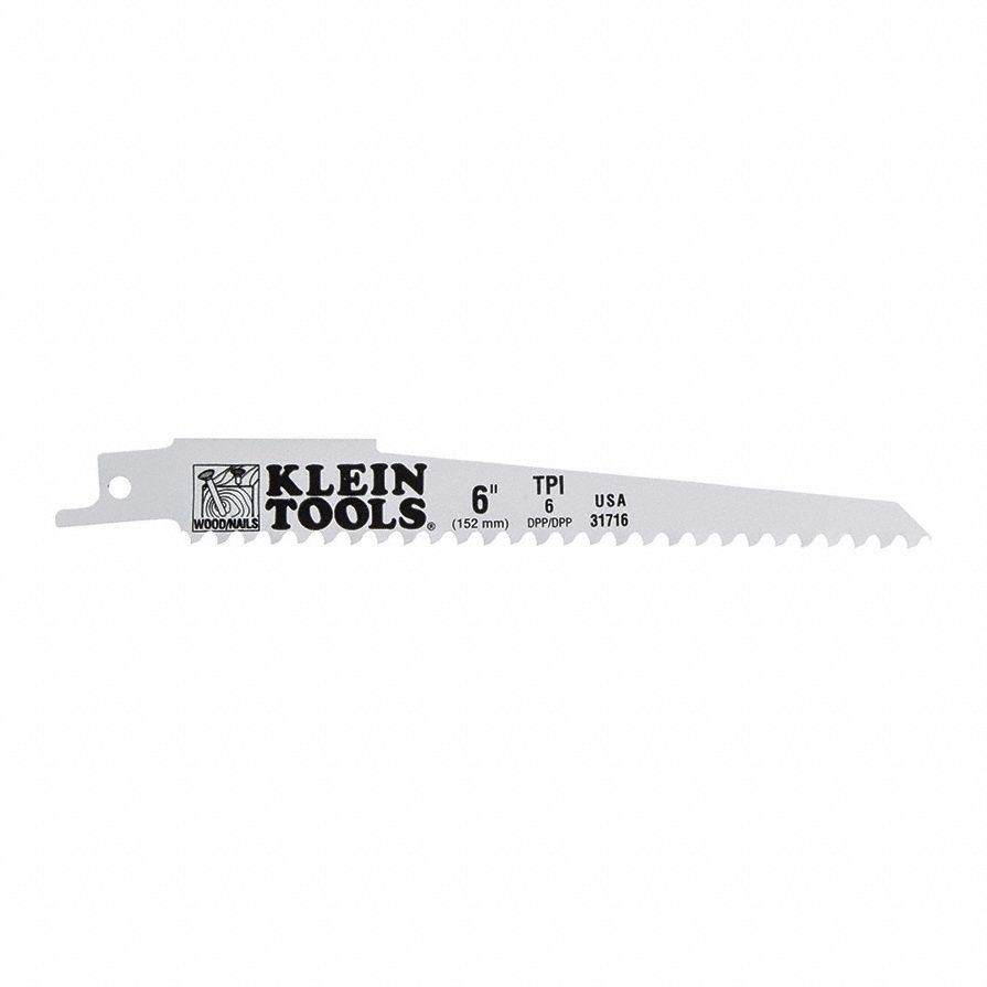 Recip Saw Blade 6 TPI,  6", PK5