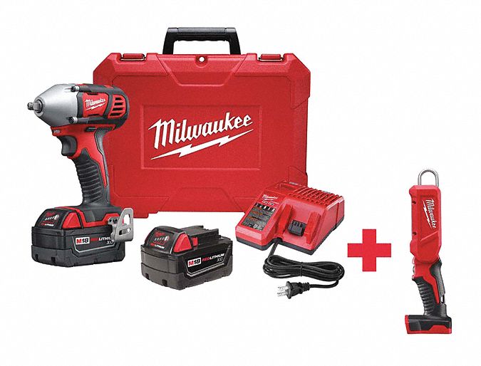 MILWAUKEE Impact Wrench, Cordless, Compact, 18VDC 317A67265822CT