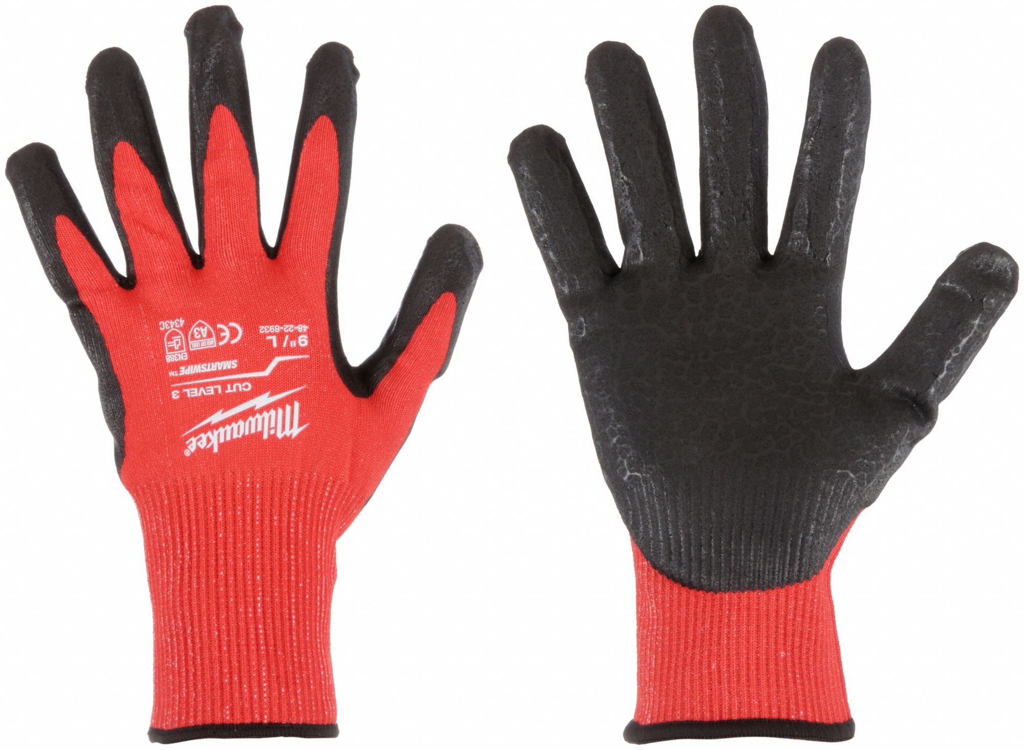 MILWAUKEE, XL ( 10 ), ANSI Cut Level A3, Knit Gloves 317C214822