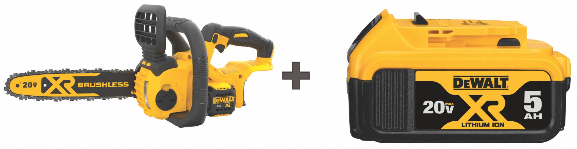 DEWALT Cordless Chain Saw, 12"Bar, 20V 317D25DCCS620B / DCB205