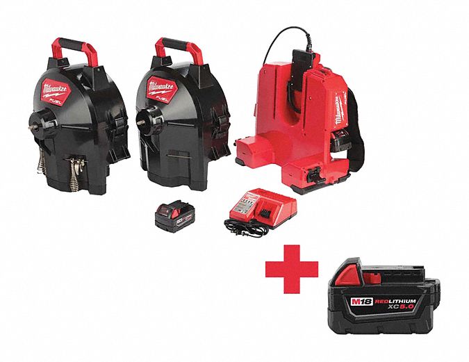 Drain Gun Kit, 18.0V, 100 ft. Max. Run