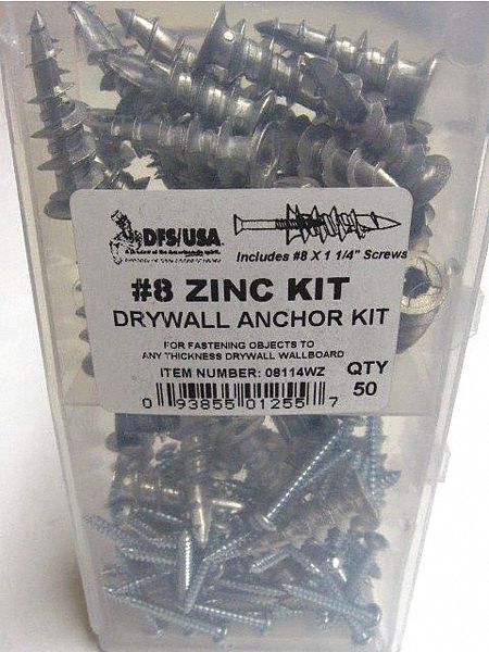Zinc Wall Driller Kit No 8
