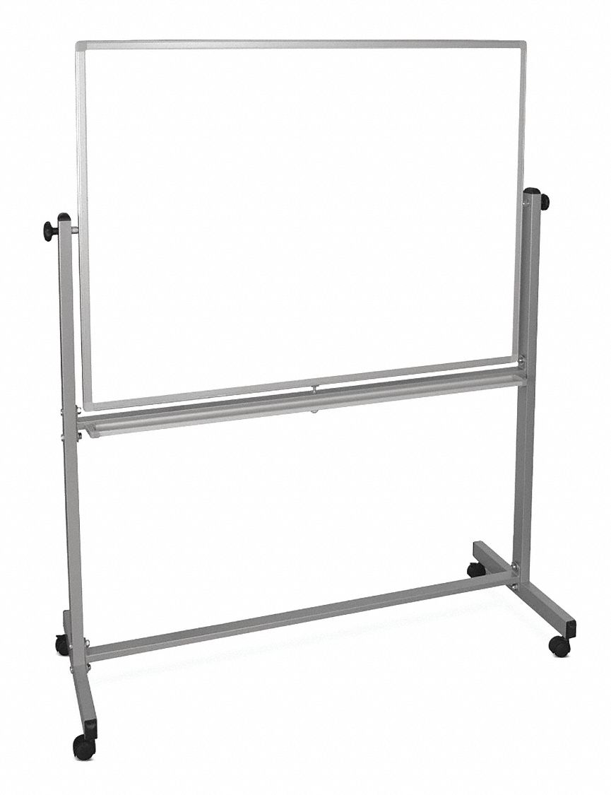 Whiteboard,DblSided,1" Al Frame 318A60MB4836WW Grainger