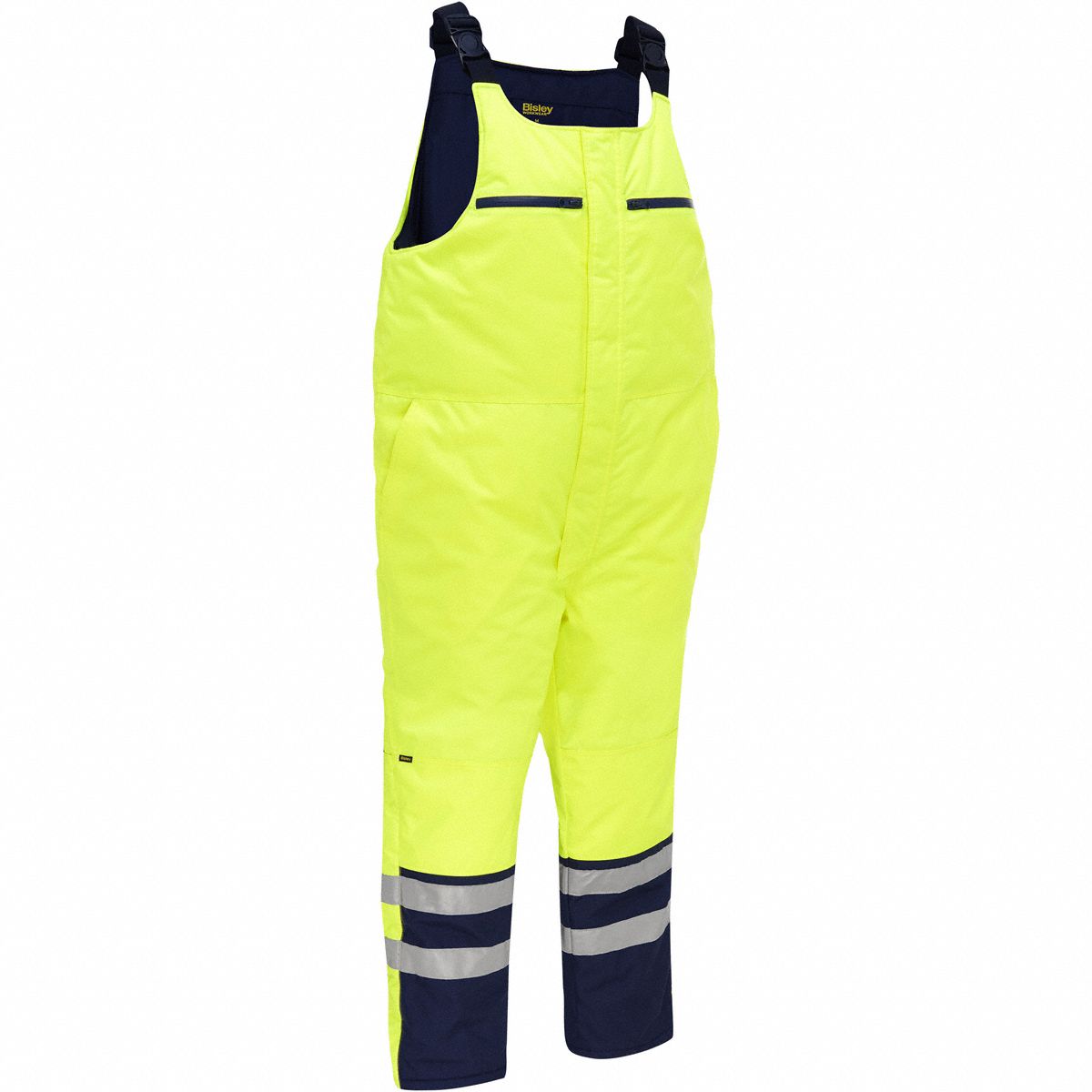 Bib Overalls: ANSI Class E, 2XL ( 40 in x 31 in ), Down to -51° F, Bib Overall, Yellow