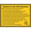 Guidelines For Safe Forklift Operations Posters