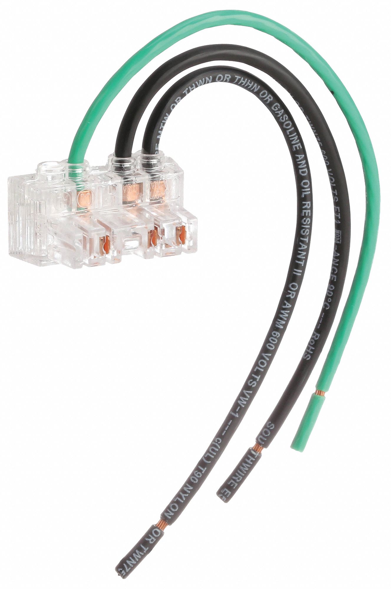 SWITCH WIRING MODULE, 15/20 A, PIGTAIL, 120-277V, CLEAR